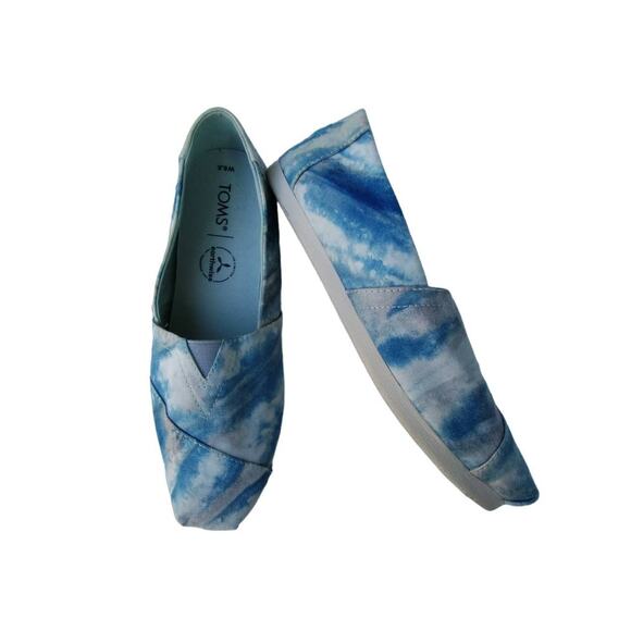 Toms Shoes - Toms Women's Earthwise Classic Plant Dyed Blue, Grey, White  Multi Tie Dye 6.5